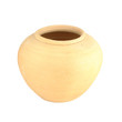 Photo: clay jar on white background clay jar on white background