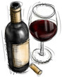 Wine Bottle and Glasses