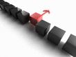 Illustration: Black 3d boxes / cube | Business Concept Wallpaper Black 3d boxes / cube | Business Concept Wallpaper
