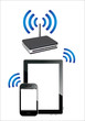 Home wifi network. Internet via router on phone and tablet pc.