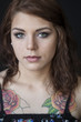 Young Woman with Beautiful Green Eyes