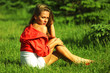 woman on green grass