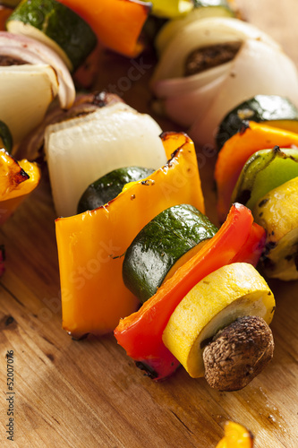 Photo: Organic Grilled Vegetable shish Kebab Organic Grilled Vegetable shish Kebab
