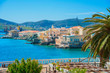 Greece Syros island artistic view of main capitol, also known as