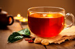 evening tea with candles