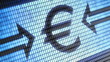 euro icon on screen. Looping.