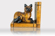 Wood cat carving bookmark