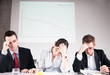 Business Team depressed over losses