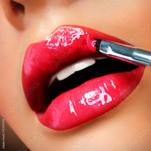 Photo: Professional Make-up. Lipgloss. Lipstick Professional Make-up. Lipgloss. Lipstick