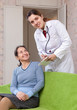 Doctor of prescribes to mature patient medication
