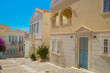Greece Syros island view of main capitol at summer time, Syros i