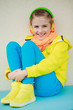 Young girl with headphones listening music