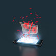 Smartphone mobile shopping concept