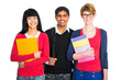 Group of happy students