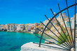 Greece Syros island view of main capitol at summer time, Syros i