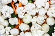 Chopped Cauliflower on vegetables