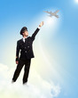 Photo: Image of pilot touching air Image of pilot touching air