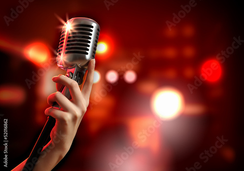 Photo: audio microphone retro style audio microphone retro style
