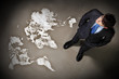 Image of businessman top view