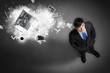 Image of businessman top view