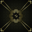 Vintage seamless background with a bronze frame