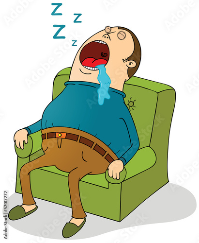 Vector: sleeping on sofa sleeping on sofa