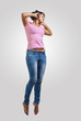 Photo: young woman dancing and jumping... young woman dancing and jumping...