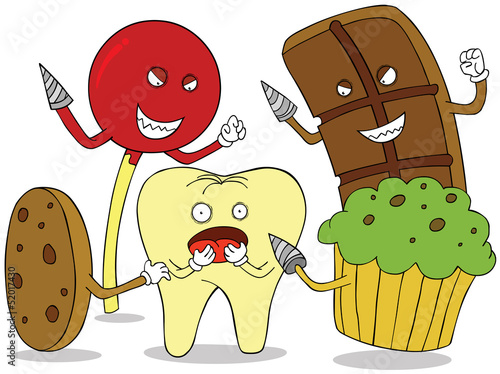 Vector: tooth enemies tooth enemies