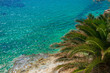 Greece Syros island, view of green sea water from above
