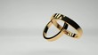 rendering Illustration from rotating gold rings