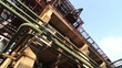 industrial construction dolly shot