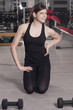 woman lifting weights
