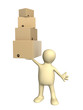 Puppet with boxes