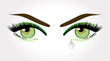 Green crying eyes