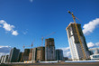 Construction site with crane