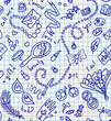 Seamless pattern of school girl accessories