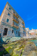 Greece Syros, traditional architecture view of old building in m