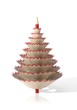 Render of a tree made with a pencil and its wooden shavings