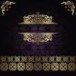 Vintage seamless damask background with a gold decoration