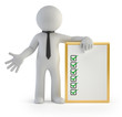 3d small people - clipboard