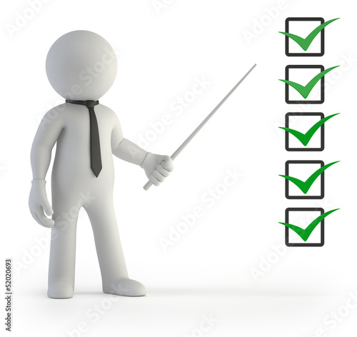 Illustration: 3d small people - To do list 3d small people - To do list