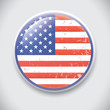 Vector: United States Flag - Vector Pin / Button Badge United States Flag - Vector Pin / Button Badge