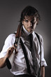 Handsome gangster portrait