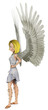 little angel side view