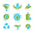 water icon set. Vector
