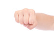 Photo: fist isolated on a white background fist isolated on a white background