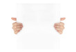 Photo: Advertising: Hand holding white empty paper Advertising: Hand holding white empty paper