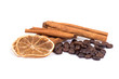 Photo: cinnamon, lemon and coffee beans cinnamon, lemon and coffee beans
