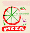 pizza menu template, free copy space, vector eps