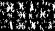Looping Rainbow Zodiac Pisces Symbols Falling